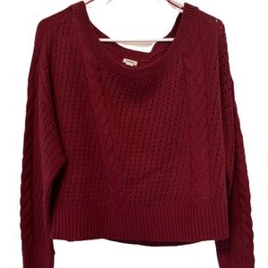 ☆ garage cropped knitted sweater